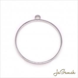 Prívesok s otvorom 33x30mm CHIRURGICKÁ OCEĽ, 1ks (ch1568)
